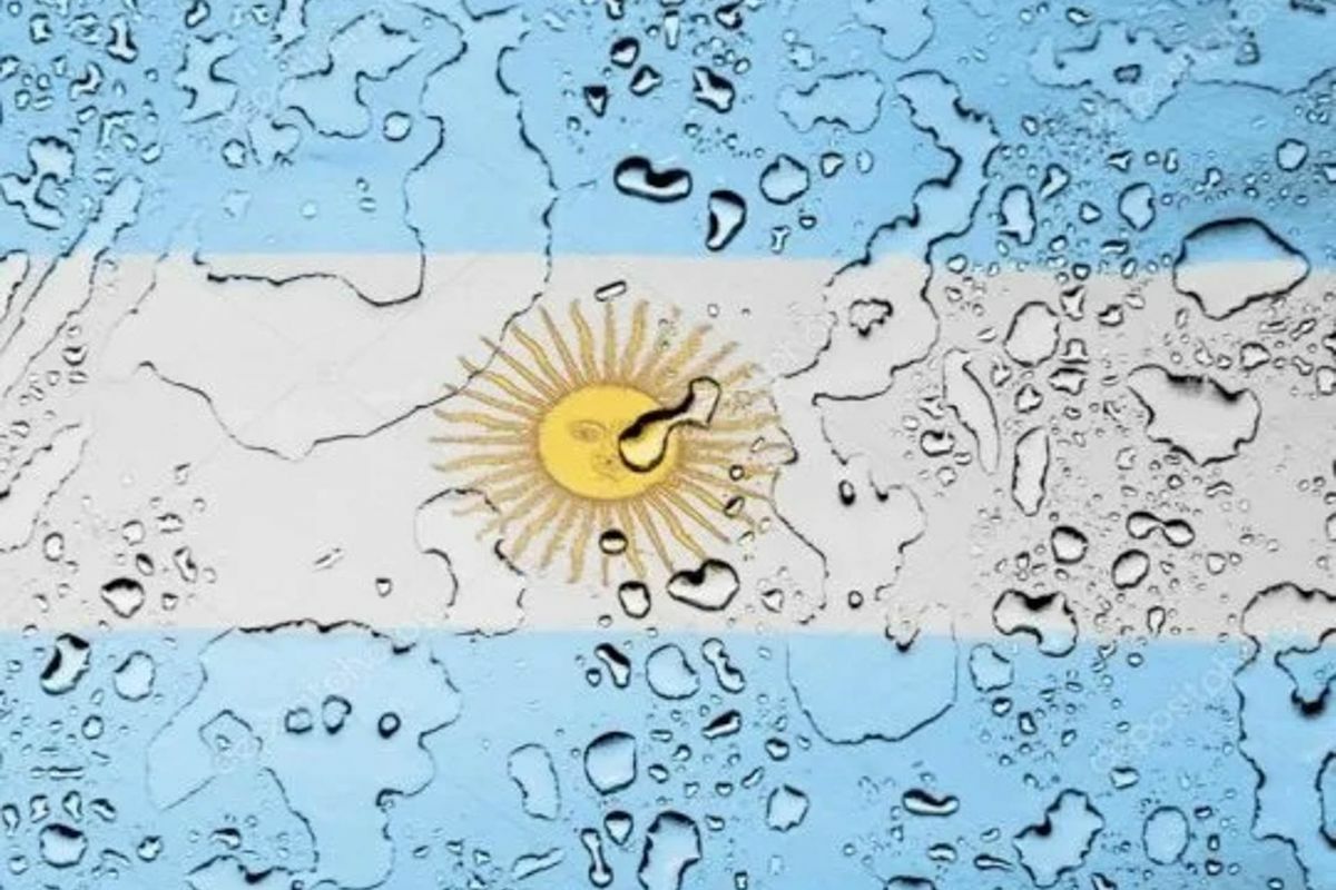 bandera celeste y blanco- sol amarillo