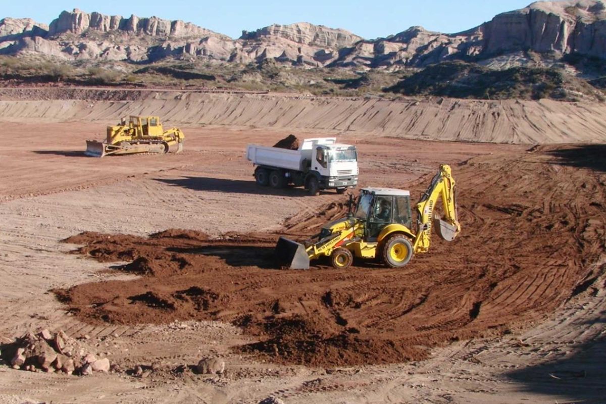 camiones montaña excavadora montañas