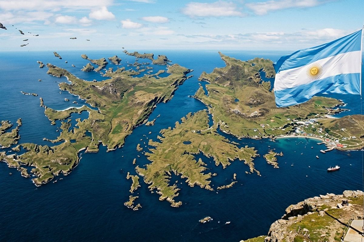 Islas Malvinas- agua- mar- tierra-bandera argentina