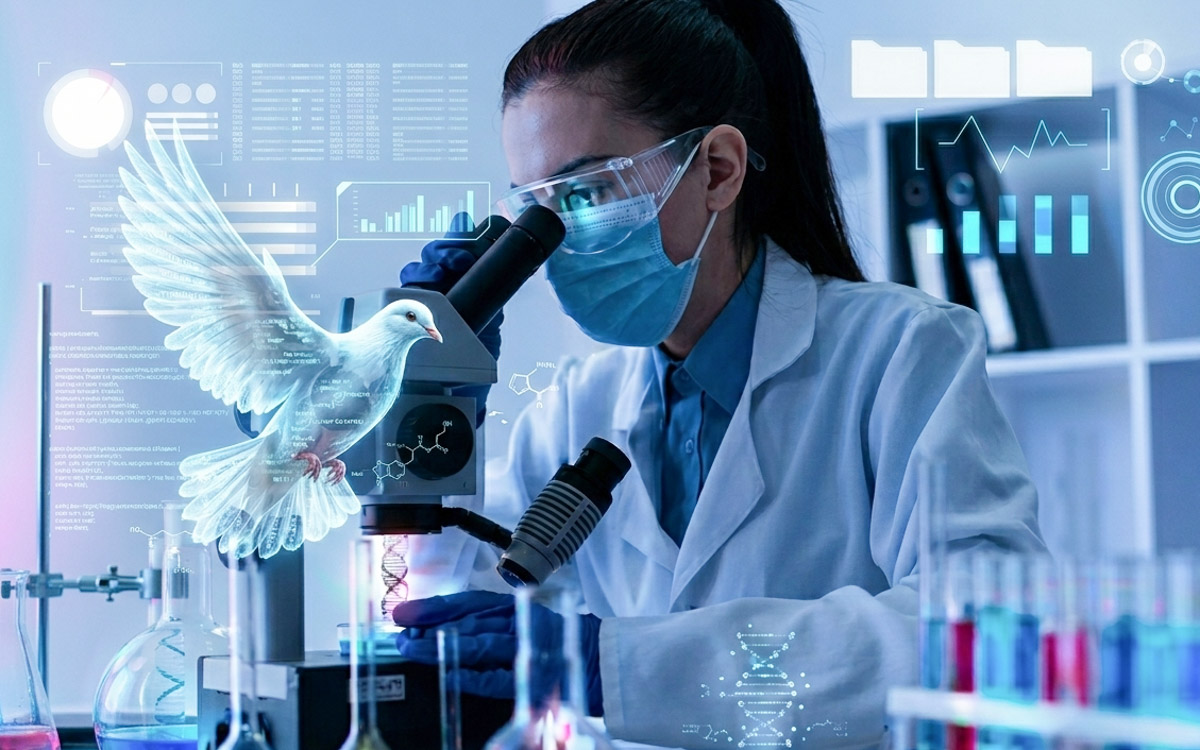laboratorio-científica-paloma- microscopio