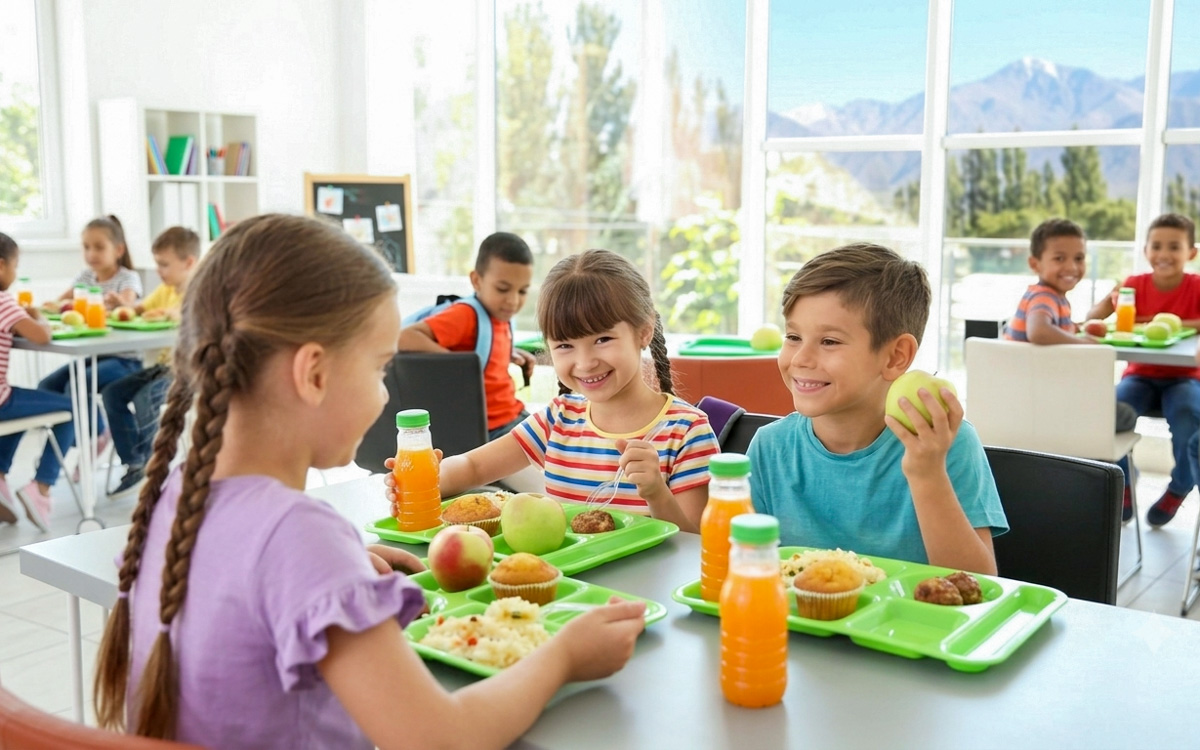 niños comiendo