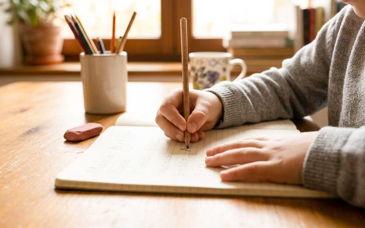 cuaderno- niño escribiendo