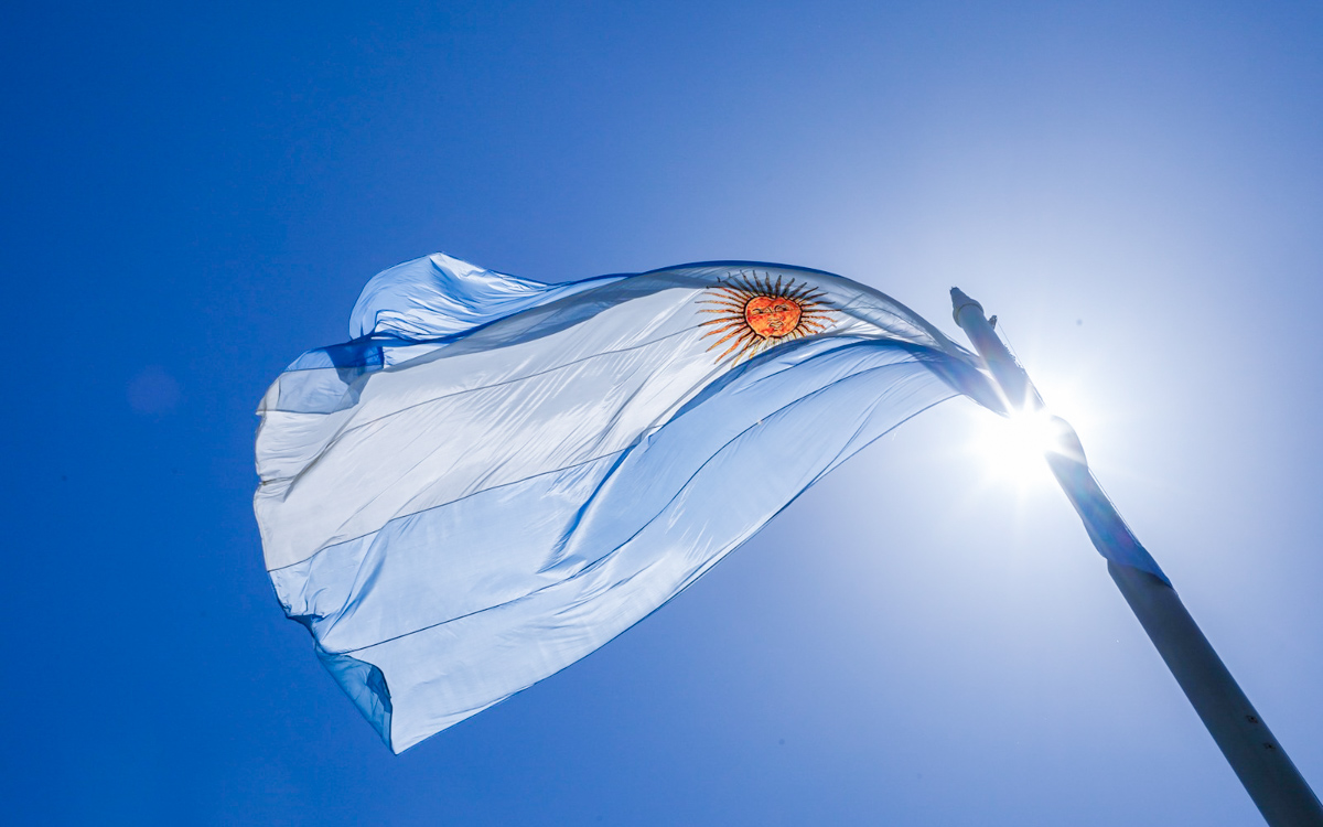 bandera argentina celeste y blanca