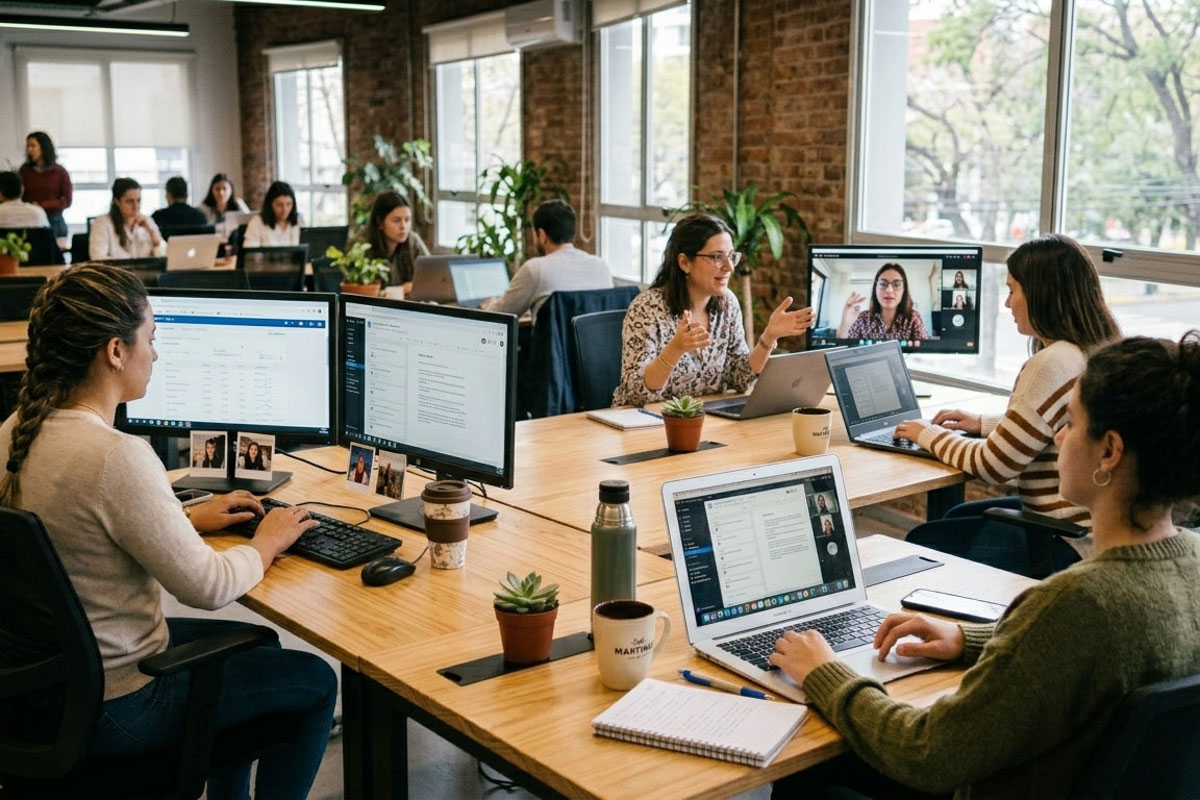 mujeres en oficina