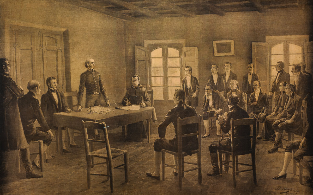 pintura sobre la asamblea