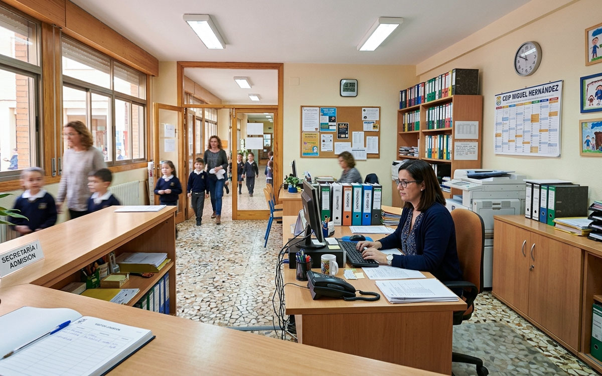 oficina. gente- niños-adultos