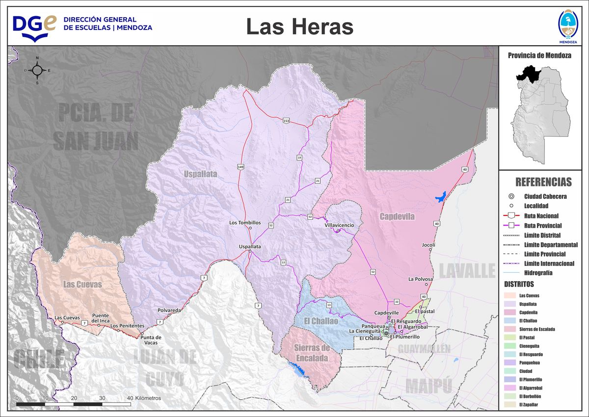 Mapa de LAS HERAS