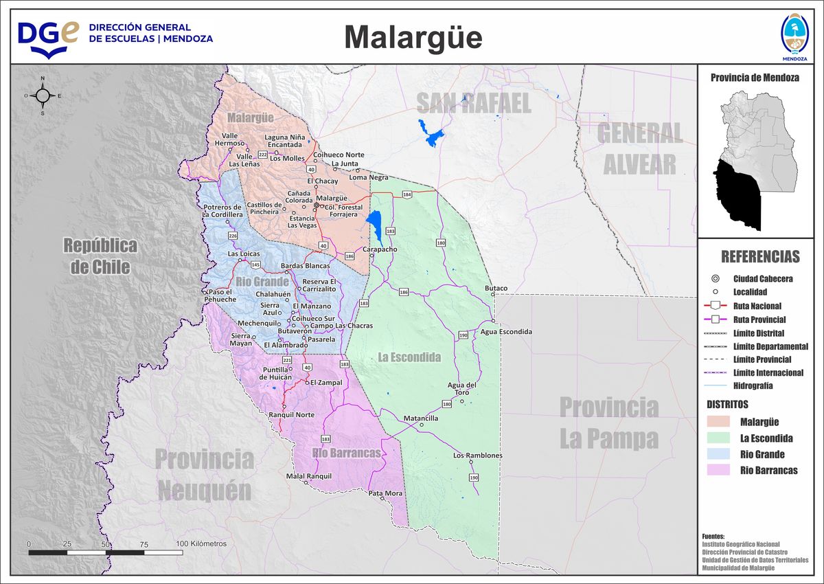 Mapa de MALARGUE