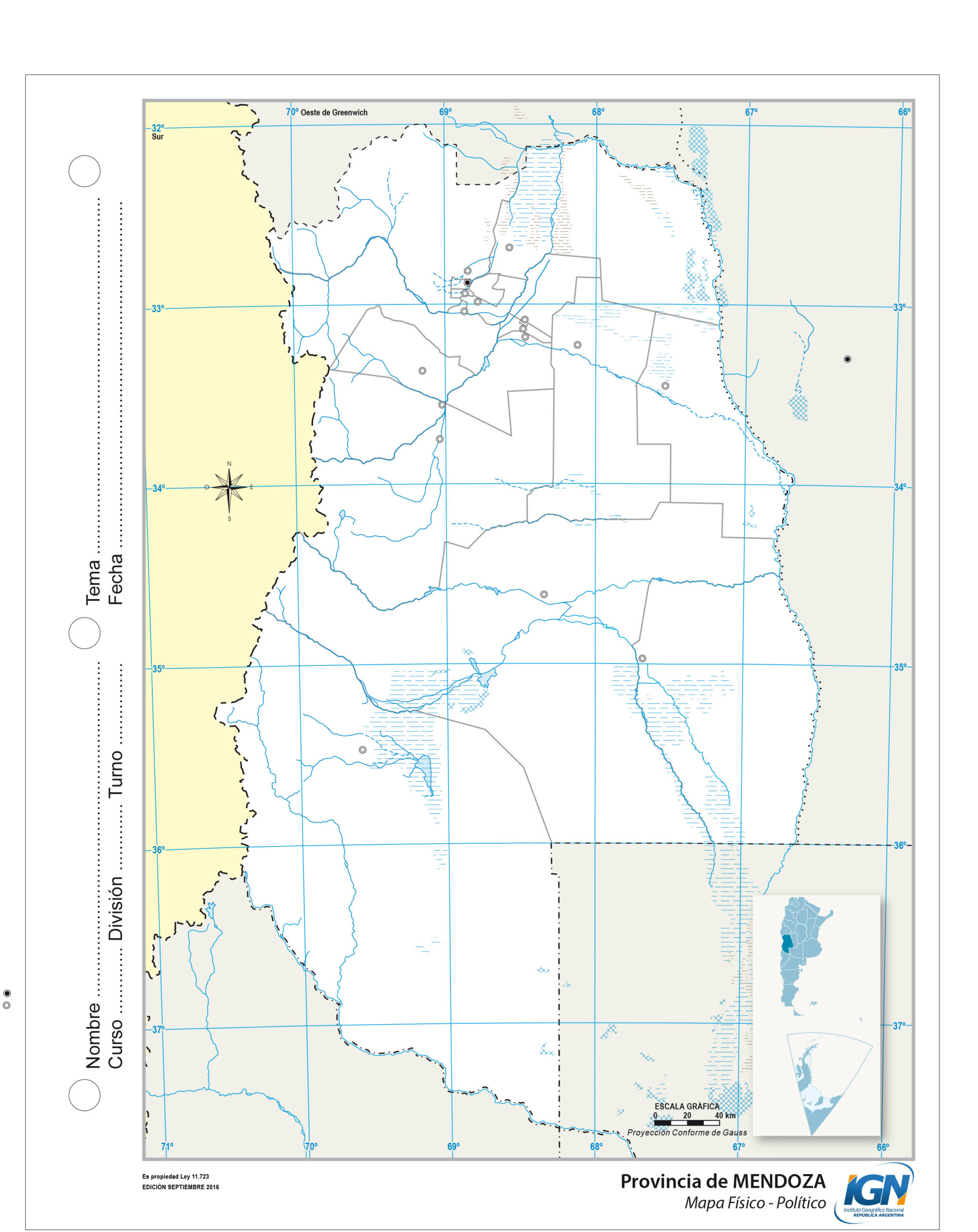 MENDOZA FIS-POL MUDO Nº3 mapa